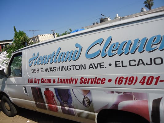Dry cleaners delivery van