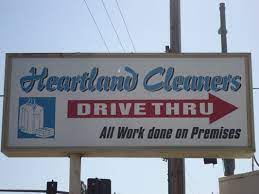 Heartland Cleaners Drive Thru Dry Cleaners Sign